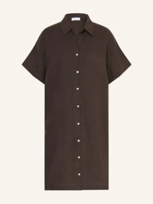 Darling Harbour Sukienka Koszulowa Z Mieszanki Materiałów Z Dodatkiem Lnu braun