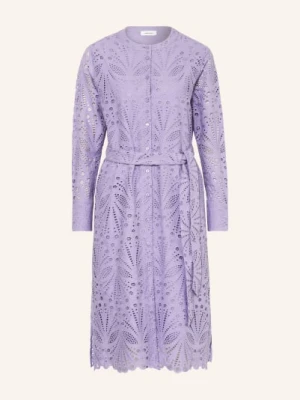 Darling Harbour Sukienka Z Dziurkowanej Koronki lila