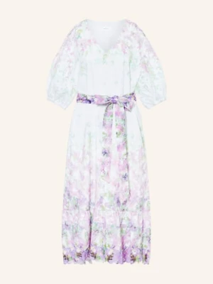 Darling Harbour Sukienka Z Dziurkowanej Koronki weiss