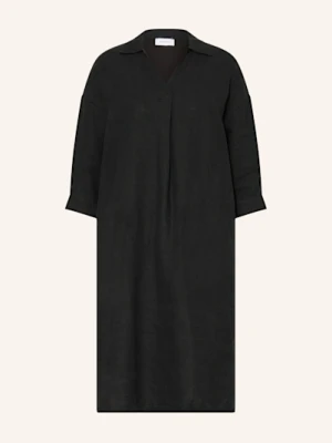 Darling Harbour Sukienka Z Lnu Z Rękawami 3/4 schwarz