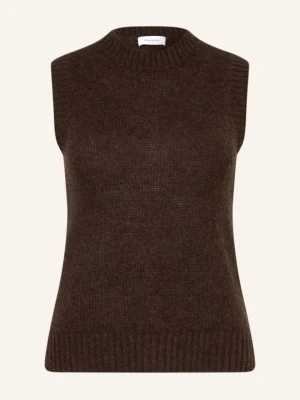 Darling Harbour Sweter Bez Rękawów Z Kaszmiru braun chocolate melange
