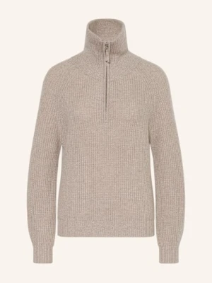 Darling Harbour Sweter Typu Troyer Z Dodatkiem Kaszmiru beige