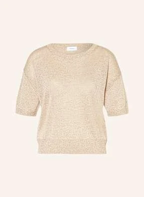 Darling Harbour Sweter Z Błyszczącą Przędzą beige