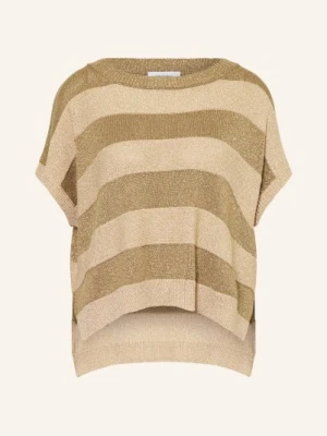 Darling Harbour Sweter Z Dzianiny Z Brokatową Przędzą beige