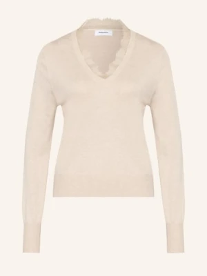 Darling Harbour Sweter Z Koronką beige
