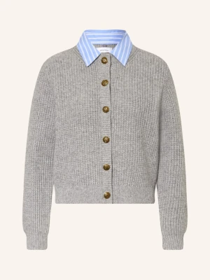 Darling Harbour Sweter Z Odpinanym Kołnierzem grau GREY MELANGE