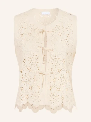 Darling Harbour Szydełkowa Kamizelka beige