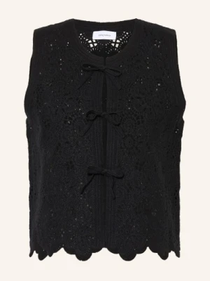 Darling Harbour Szydełkowa Kamizelka schwarz