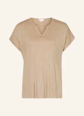 Darling Harbour T-Shirt Z Błyszczącą Przędzą beige