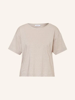 Darling Harbour T-Shirt Z Błyszczącą Przędzą beige