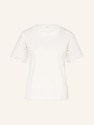 Darling Harbour T-Shirt Z Dziurkowanej Koronki weiss