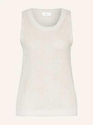 Darling Harbour Top Z Dzianiny Z Lnu beige