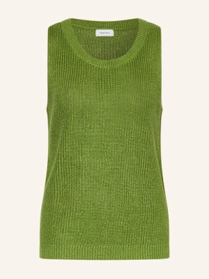 Darling Harbour Top Z Dzianiny Z Lnu gruen