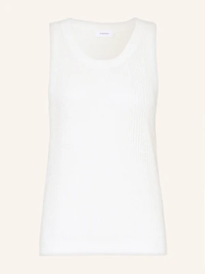 Darling Harbour Top Z Dzianiny Z Lnu weiss