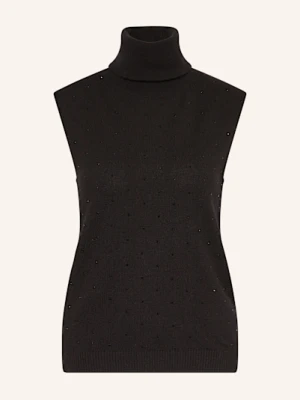 Darling Harbour Top Z Dzianiny Z Ozdobnymi Kamykami schwarz