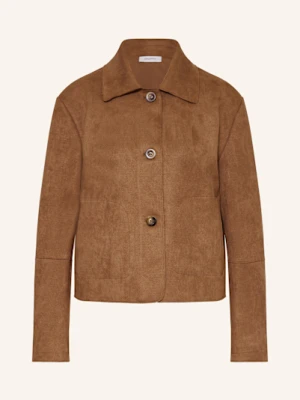 Darling Harbour Żakiet Pudełkowy Z Imitacji Skóry braun