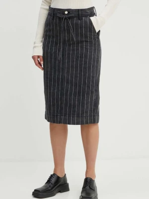 Day Birger et Mikkelsen spódnica jeansowa Betsy - Denim Stripes czarny