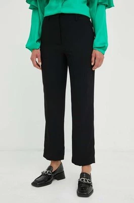 Day Birger et Mikkelsen spodnie damskie kolor czarny proste high waist
