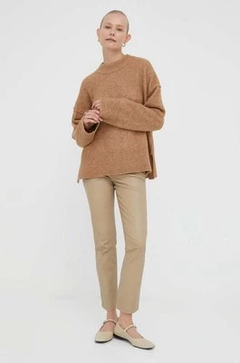 Day Birger et Mikkelsen sweter wełniany damski kolor brązowy ciepły