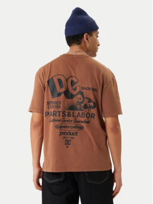 DC Shoes T-Shirt Parts Dep EDYZT04366 Brązowy Regular Fit