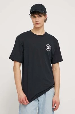 DC t-shirt bawełniany męski kolor czarny z nadrukiem ADYZT05375