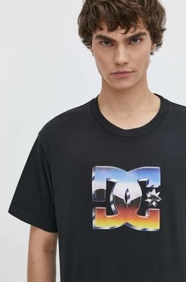 DC t-shirt bawełniany męski kolor czarny z nadrukiem ADYZT05355