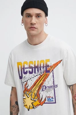 DC t-shirt bawełniany Showtime męski kolor beżowy z nadrukiem ADYZT05344