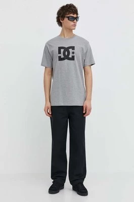 DC t-shirt bawełniany Star męski kolor szary z nadrukiem ADYZT05373