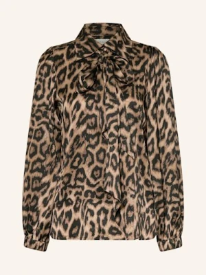 Dea Kudibal Bluzka Kikkidea Z Jedwabiu Ze Zdejmowaną Wstążką braun