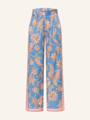 Dea Kudibal Jedwabne Spodnie Margodea Z Galonowymi Paskami blau