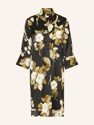 Dea Kudibal Sukienka Jedwabna Z Satyny, Z Rękawami 3/4 schwarz