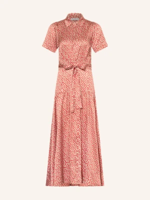 Dea Kudibal Sukienka Koszulowa Lunadea Z Jedwabiu rot