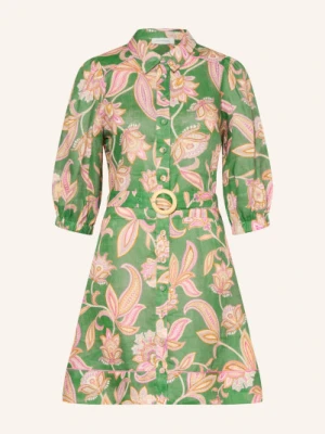 Dea Kudibal Sukienka Koszulowa Marydea Z Lnu Z Rękawami 3/4 gruen