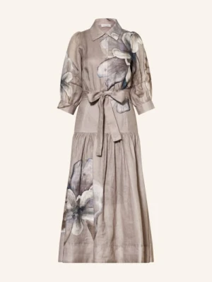 Dea Kudibal Sukienka Koszulowa Palmadea Z Lnu Z Rękawami 3/4 beige