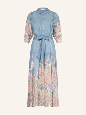 Dea Kudibal Sukienka Koszulowa Palmadea Z Lnu Z Rękawami 3/4 blau