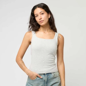 Decibel Square Neck Top white kobiety Topy szary rozmiar Odzież
