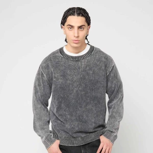 Decibel Washed Knit Sweater mężczyźni Odzież szary rozmiar