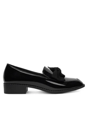 DeeZee Loafersy SQ873-1-BLACK PAT Czarny
