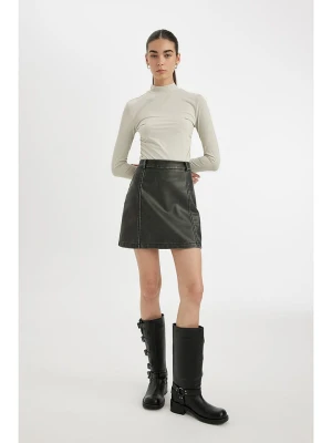 DeFacto Spódnica w kolorze antracytowym ze skóry syntetycznej rozmiar: 36