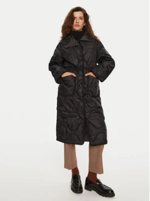 Deha Płaszcz zimowy D12833 Czarny Relaxed Fit