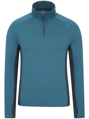 Denali — męska bluza polarowa z zamkiem błyskawicznym do połowy - Teal Mountain Warehouse