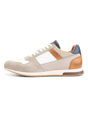 DENBROECK Skórzane sneakersy "Leonard St." w kolorze karmelowo-biało-beżowym rozmiar: 40
