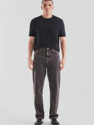 Denim / Luźny krój / Średni stan / Prosta nogawka QS szary