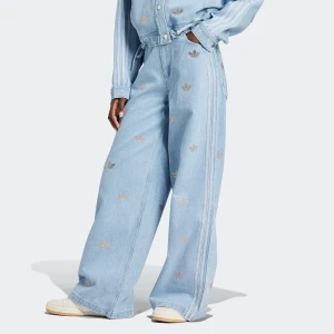 Zdjęcie produktu Denim Rhinestone Pants, markiadidas Originals, Spodnie, w kolorze niebieski, rozmiar: