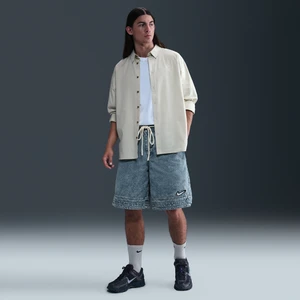 Denimowe spodenki do koszykówki Dri-FIT Nike 25 cm - Niebieski