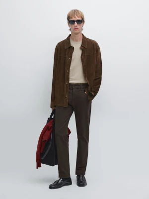 Denimowe Spodnie Slim - Szary - - Massimo Dutti - Mężczyzna