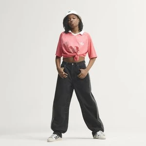 Denimowe spodnie typu barrel z wysokim stanem Adidas