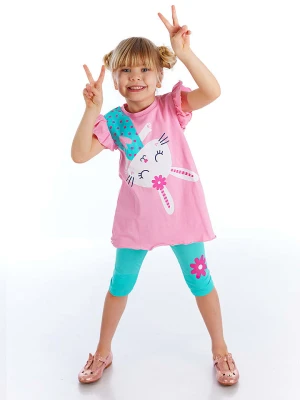 Denokids 2-częściowy zestaw "Bunny" w kolorze turkusowo-jasnoróżowym rozmiar: 128