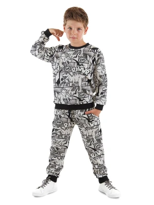 Denokids 2-częściowy zestaw "Comic Dino" w kolorze szarym rozmiar: 122