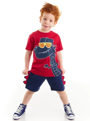 Denokids 2-częściowy zestaw "Cool Dino" w kolorze czerwono-granatowym rozmiar: 122